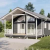 100 m2 Tek Katlı Karaca Ahşap Ev Modeli