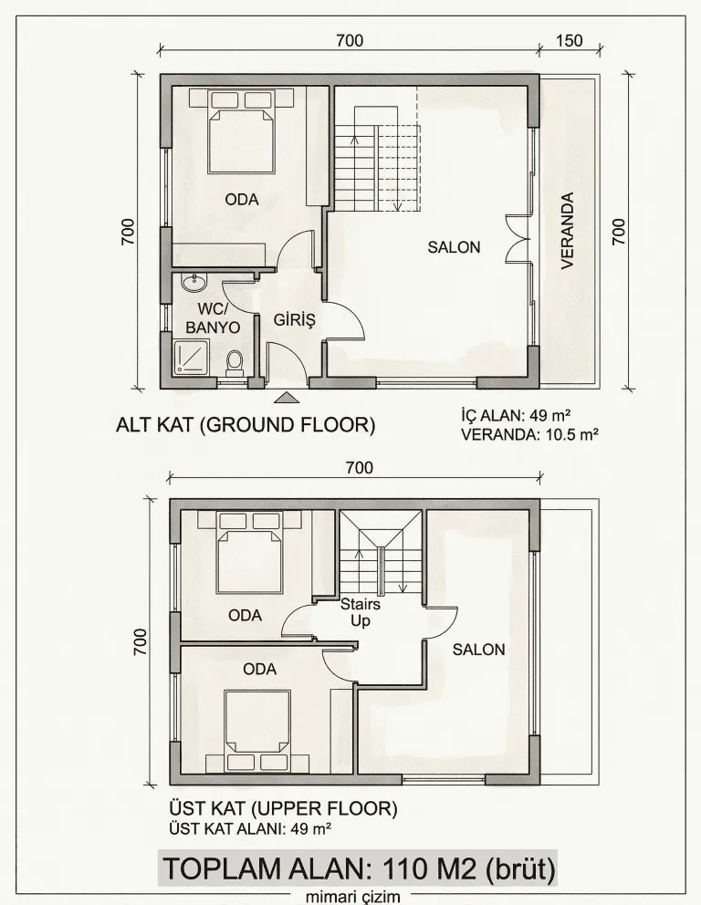110 m² Ahşap Ev Ladin - Görsel 9