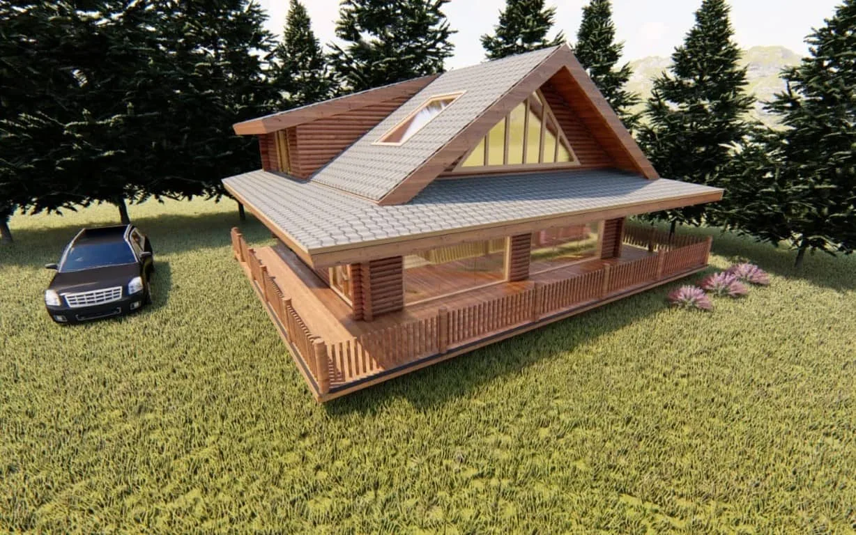 150 m2 Ahşap Villa Modeli