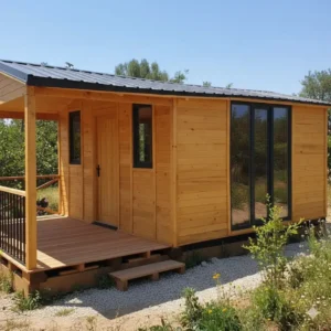 Küçük Metrekare, Büyük Huzur: Modern Ahşap Bağ Evi Tasarımı.