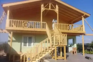 İkik Katlı Kütük Ev Modeli Manisa Akhisar