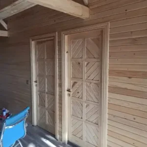 Kütük ev modelleri kapı görseli