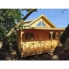 Muğla köyceğizde yaptığımız verandası çapraz korkuluğu olan 50 m2 ahşap ev