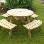 Ahşap piknik masası dörtlü