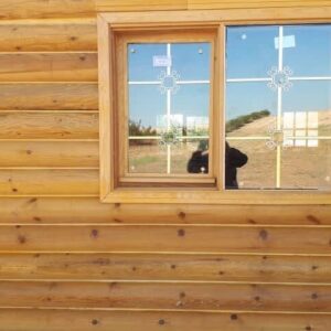 120 m2 tomruk ev cam pencere detay görseli