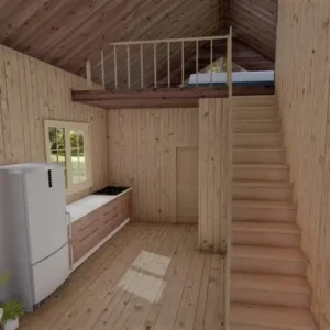 İç Salon Mutfak Çizimi