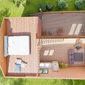 Loft Kat Üsten Çizilmiş Plan