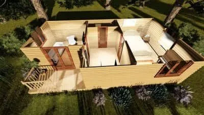 Üsten oda yerleşim gösteren detay
