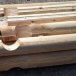 İmalat zamanında çekilmiş yerde duran ağaçlar