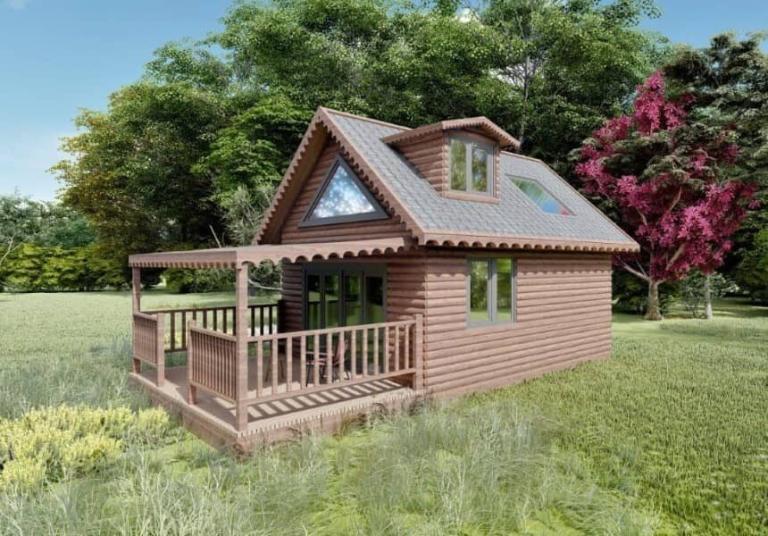 Doğa içinde çizilmiş 60 m2 ahşap ev bungalov evleri