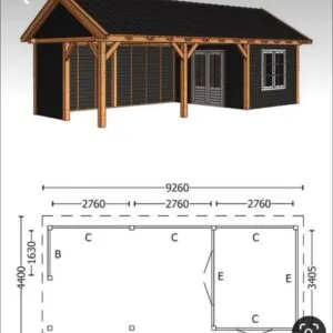 Ahşap 40 m2 küçük bahçe evi