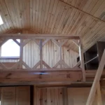 Çarpraz korkuluklu loft kat