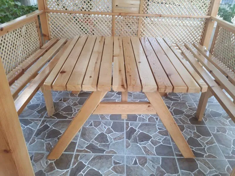 Piknik Masası Ahşap - Görsel 5