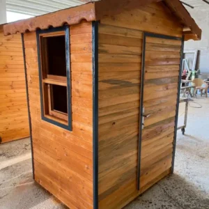 Yandan çekilmiş depo ahşap modeli