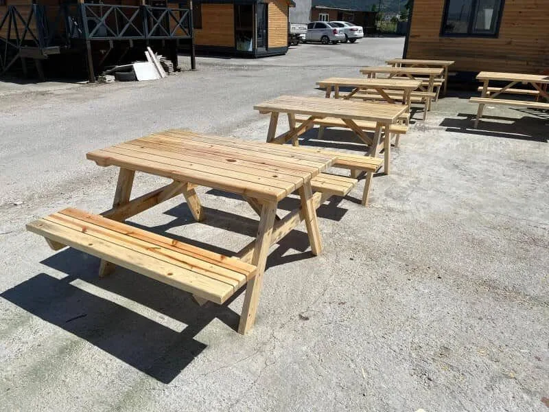 Piknik Masası Ahşap - Görsel 2