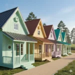 PINAR – Dik çatılı loft katlı 40 m² Ahşap Bir Ev