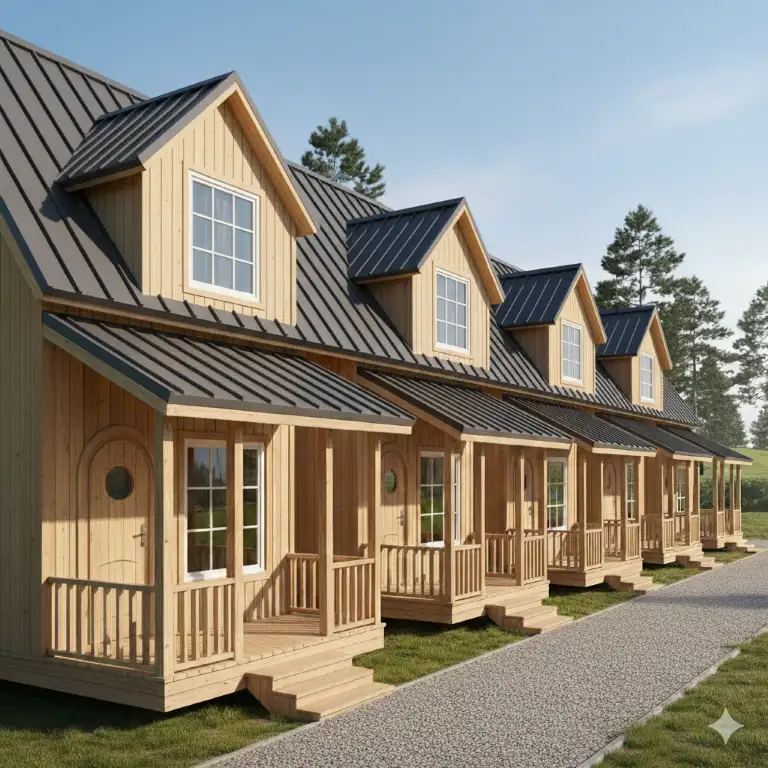 Kuşluğu olan butik otel tarzı bungalov PINAR modeli