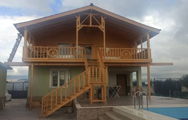 İkik Katlı Kütük Ev Modeli Manisa Akhisar