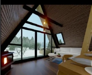 85 m2 Ahşap Bungalov Ev - Görsel 2