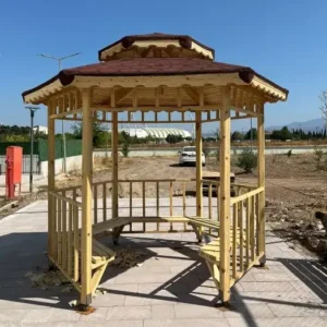 9 m2 Ahşap altıgen kamelya
