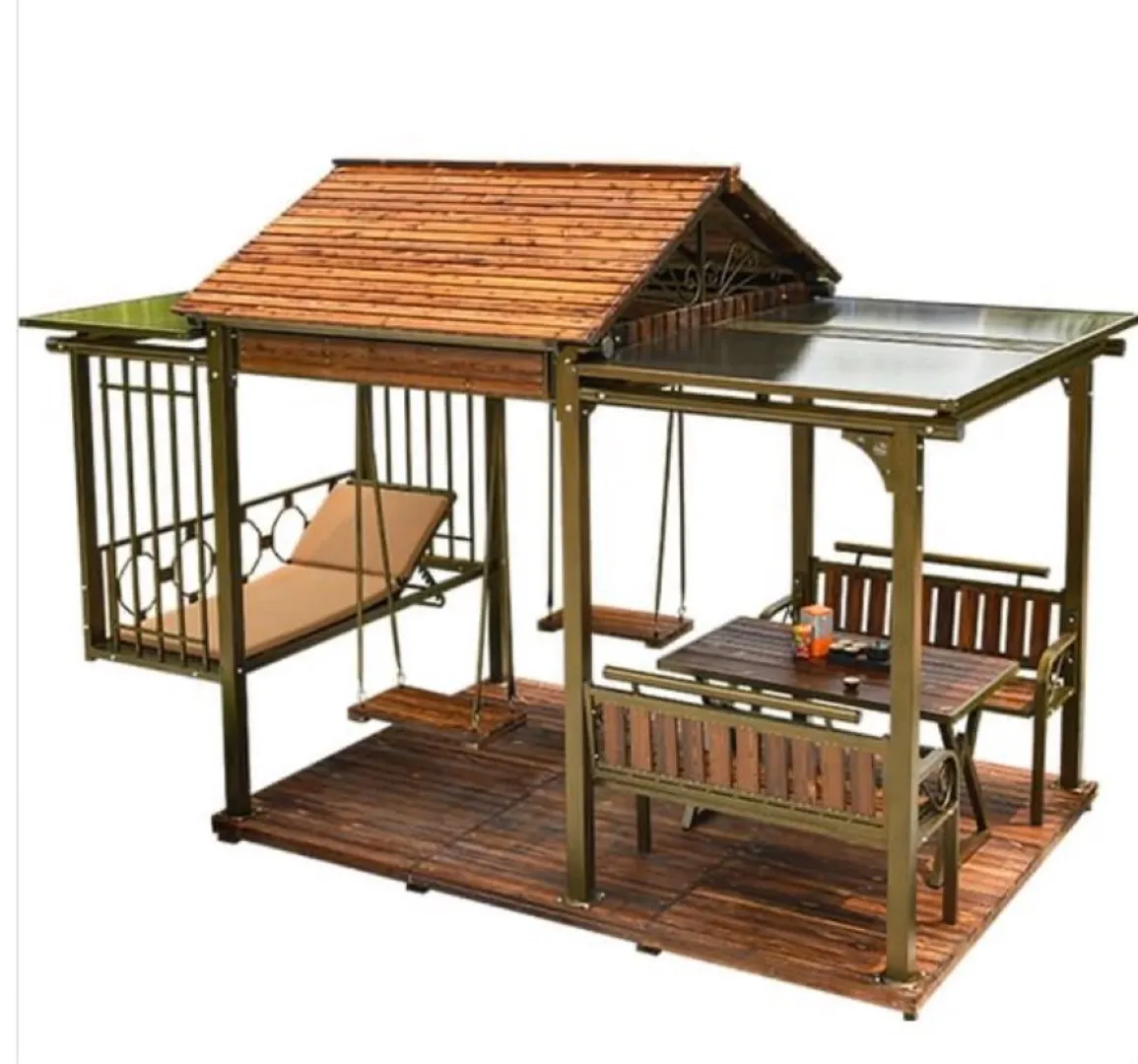 Ahşap Bahçe Kamelyası Salıncaklı Set