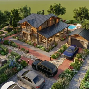 Anahtar teslim 112 m2 ahşap ev