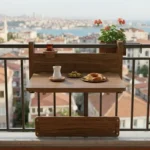 Katlanır Balkon Masası - Görsel 2