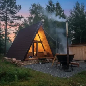 Gün batımı bungalov evleri tasarım ve pratik model