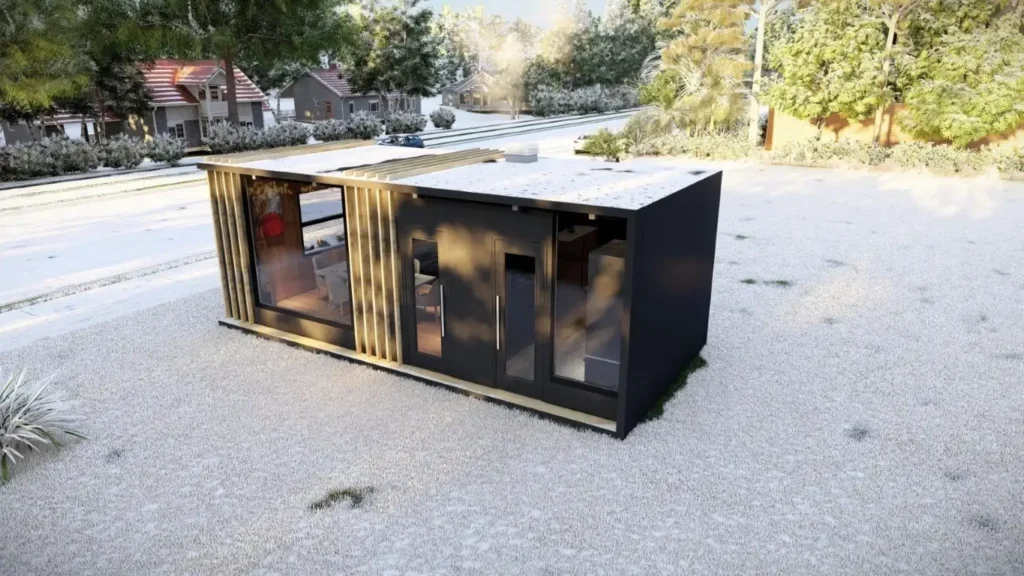 24 m2 ahşap ev Kayra Ön Üsten Çekilmiş