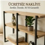 Demir ve Ahşap Duvar Rafı - Görsel 3